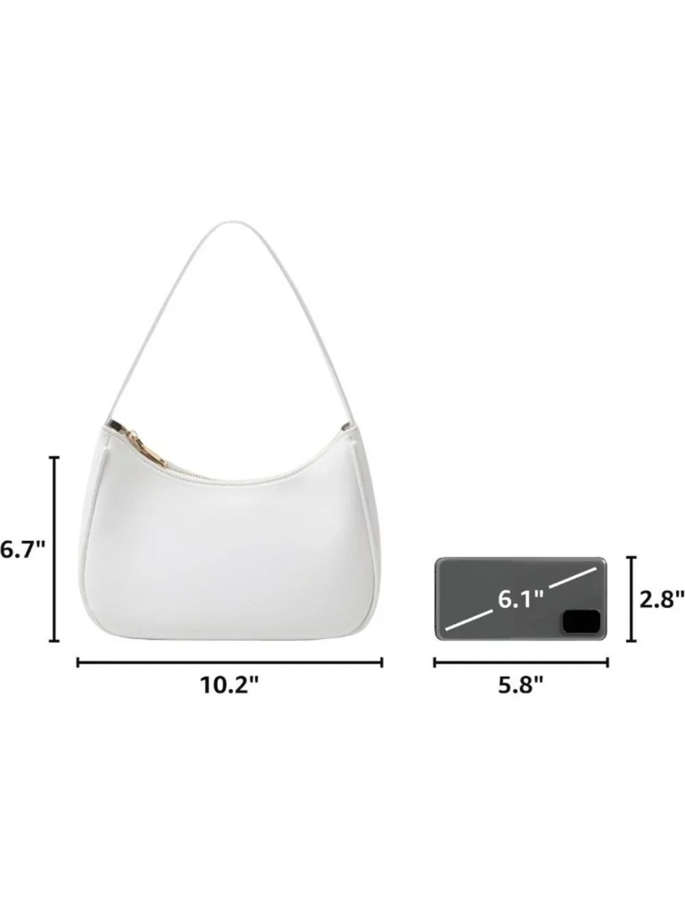Cute Hobo Tote Bag for Women, Mini Clutch Purse with Zipper Closure, Stylish
